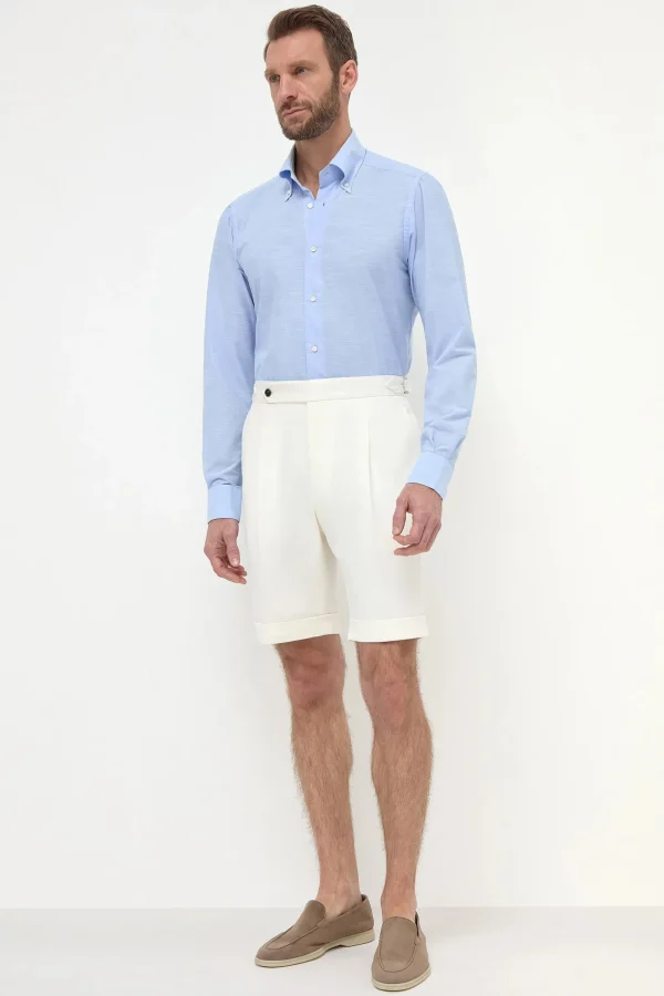 White cotton shorts - Made in Italy
