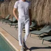 White cotton Sirmione trousers - Made in Italy