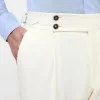 White cotton Soragna trousers - Made in Italy