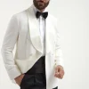 White double breasted tuxedo jacket - Made in Italy