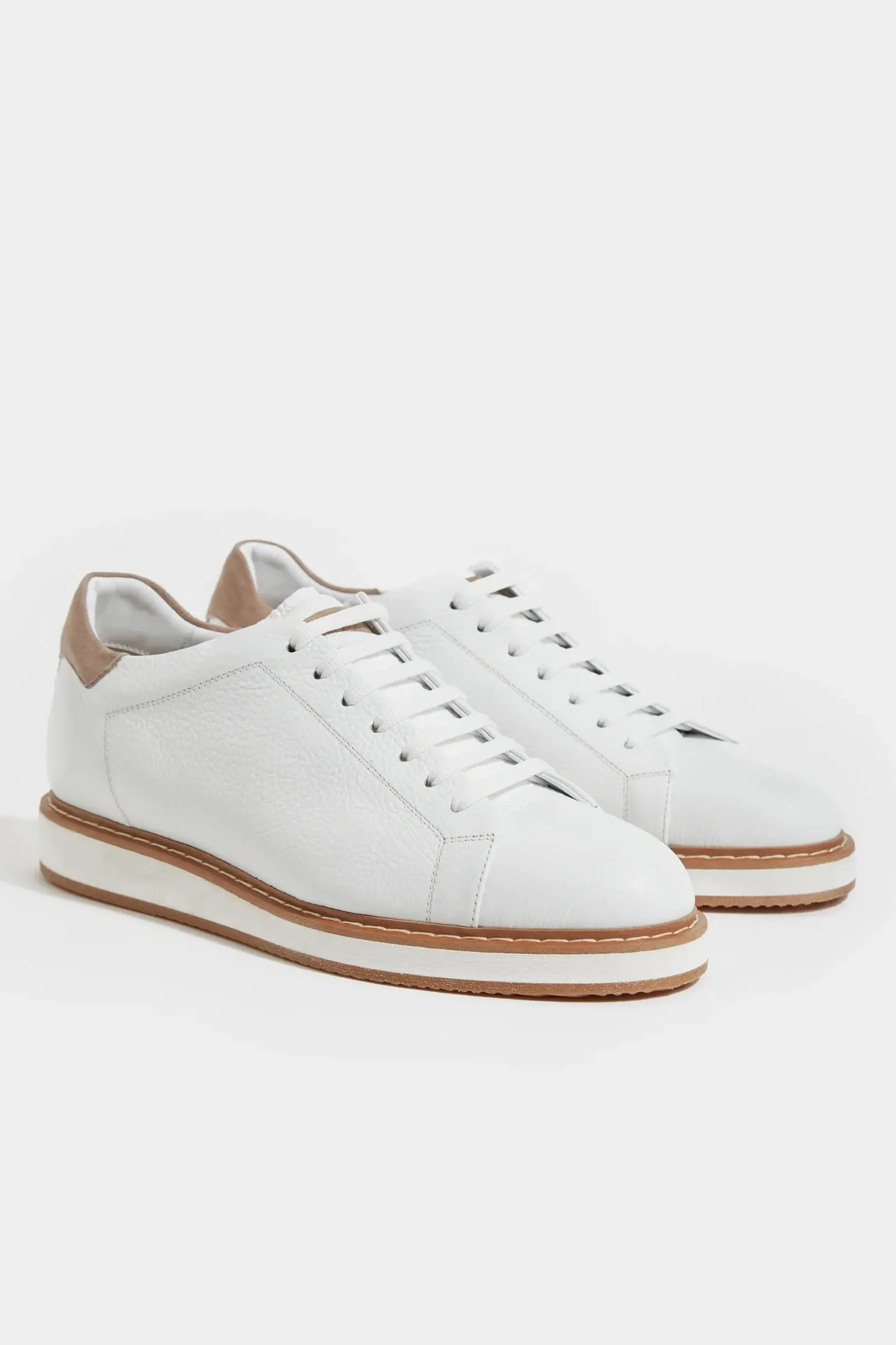 white_grained_sneakers__m_0.webp White grained sneakers - Made in Italy