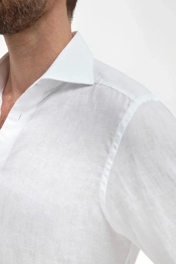 White linen shirt - Made in Italy
