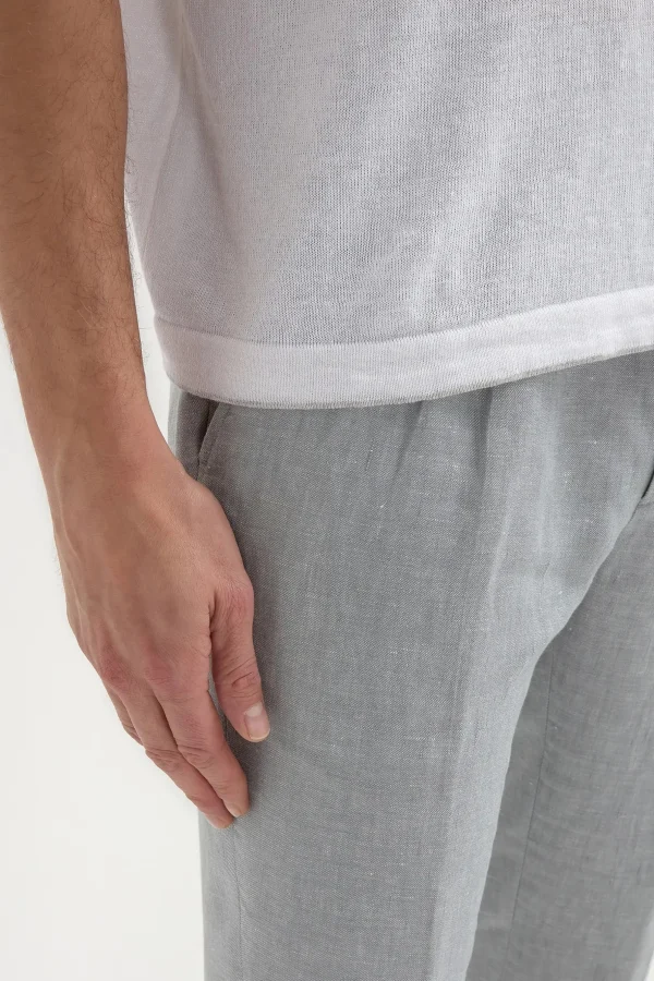 White linen t-shirt - Made in Italy