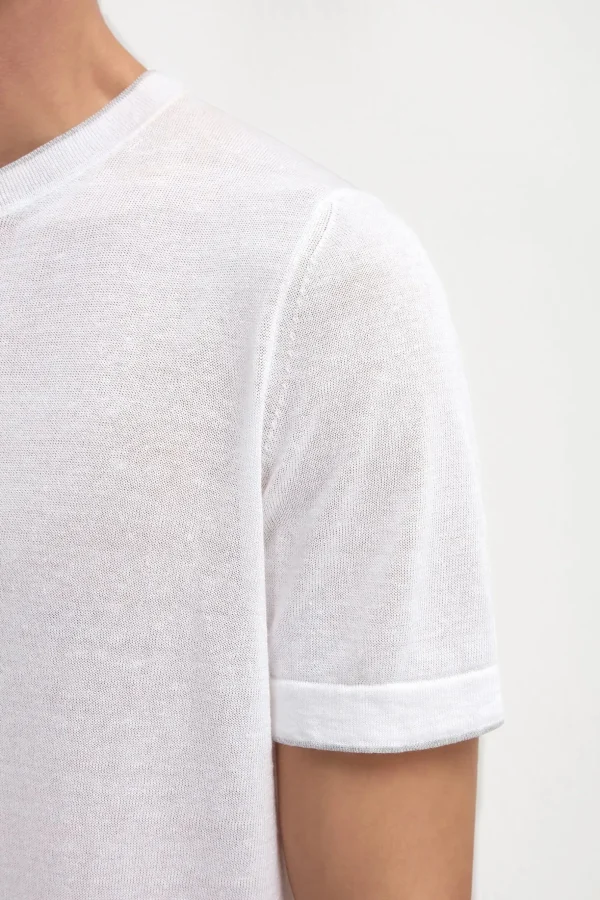 White linen t-shirt - Made in Italy