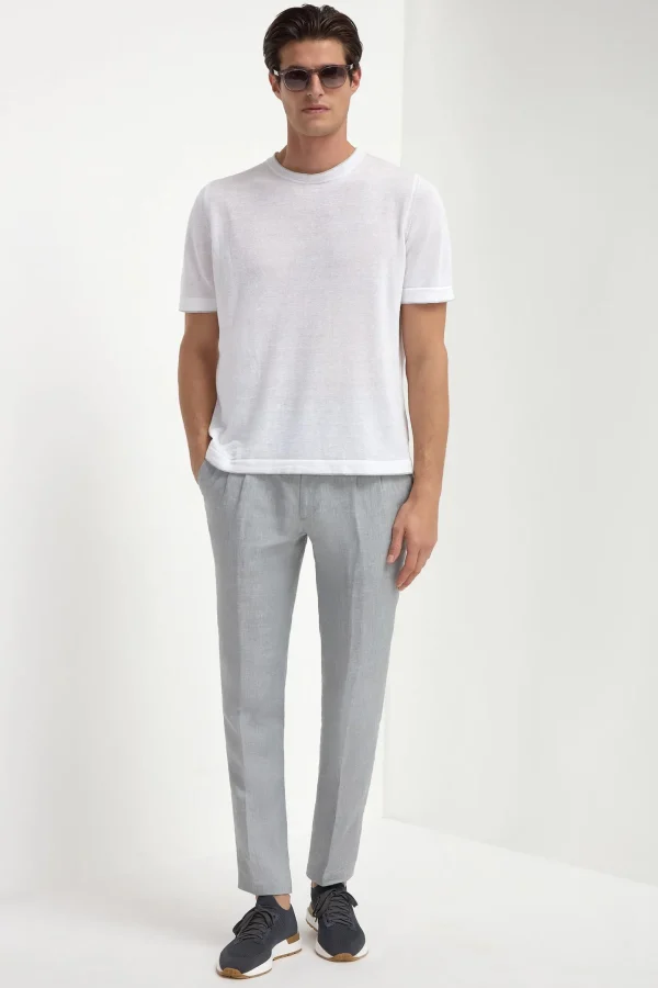 White linen t-shirt - Made in Italy