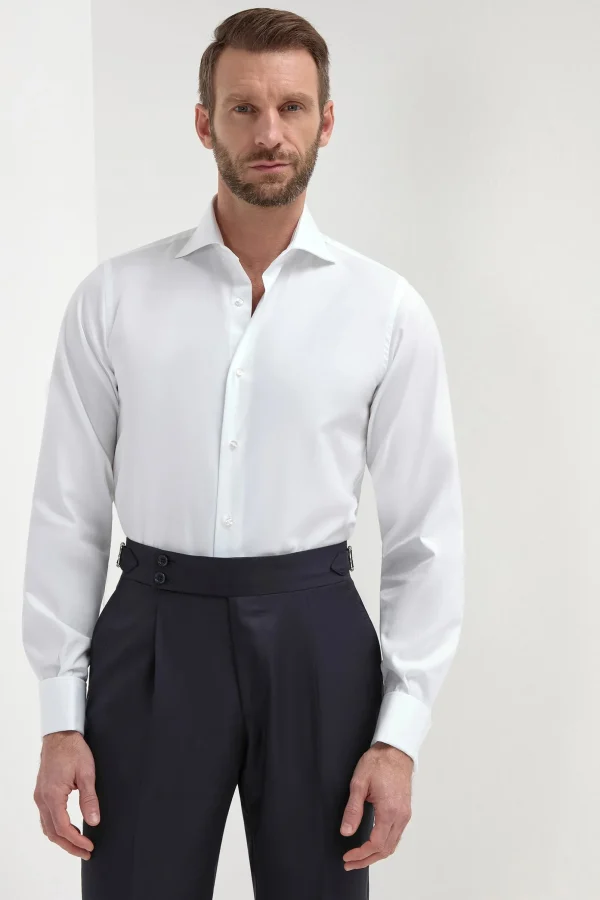 White Shirt with double cuff - Made In Italy