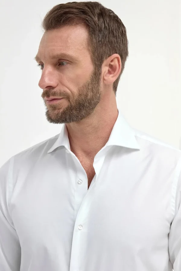 White Shirt with double cuff - Made In Italy