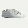 White sneakers with grey suede detail - Made In Italy