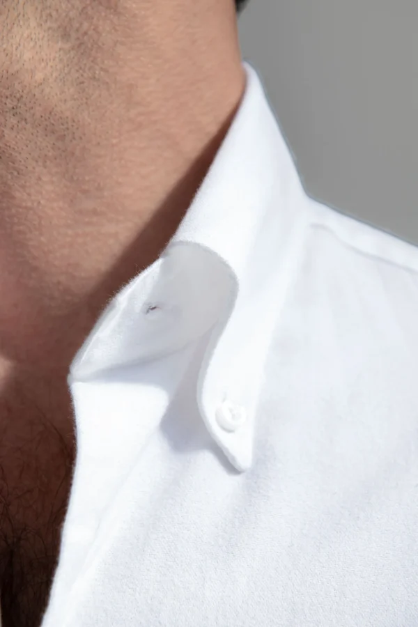 White soft oxford button down shirt - Made In Italy