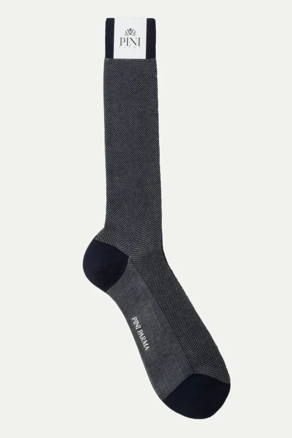 Blue patterned short socks - Made in Italy