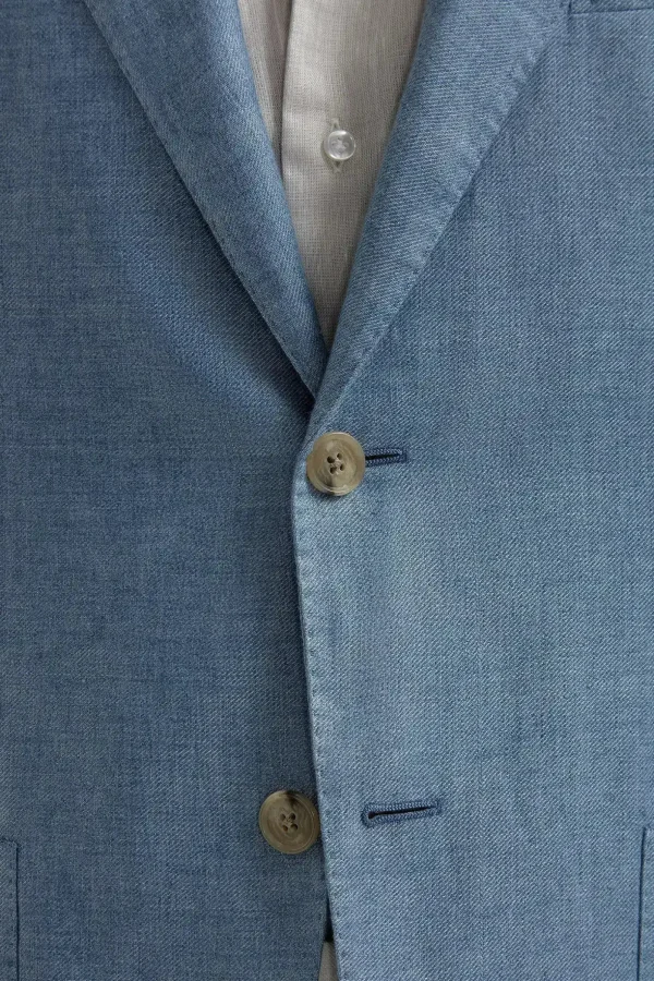Light blue linen jacket - Made in Italy